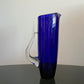 Czech blue glass vintage pitcher