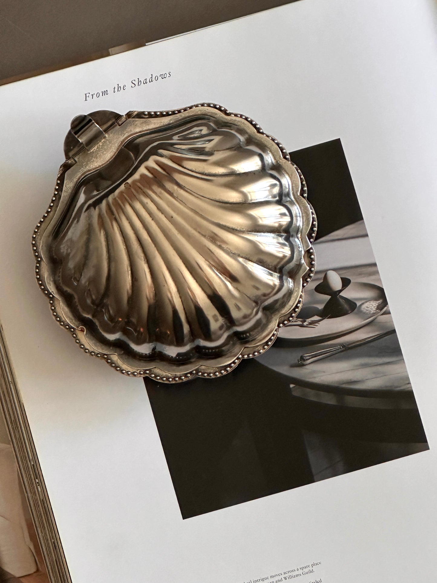 Silver Plated Clam Shell Dish