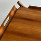 Danish Folding Teak Bar Cart With Serving Tray by Nasco, 1950s