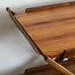 Danish Folding Teak Bar Cart With Serving Tray by Nasco, 1950s