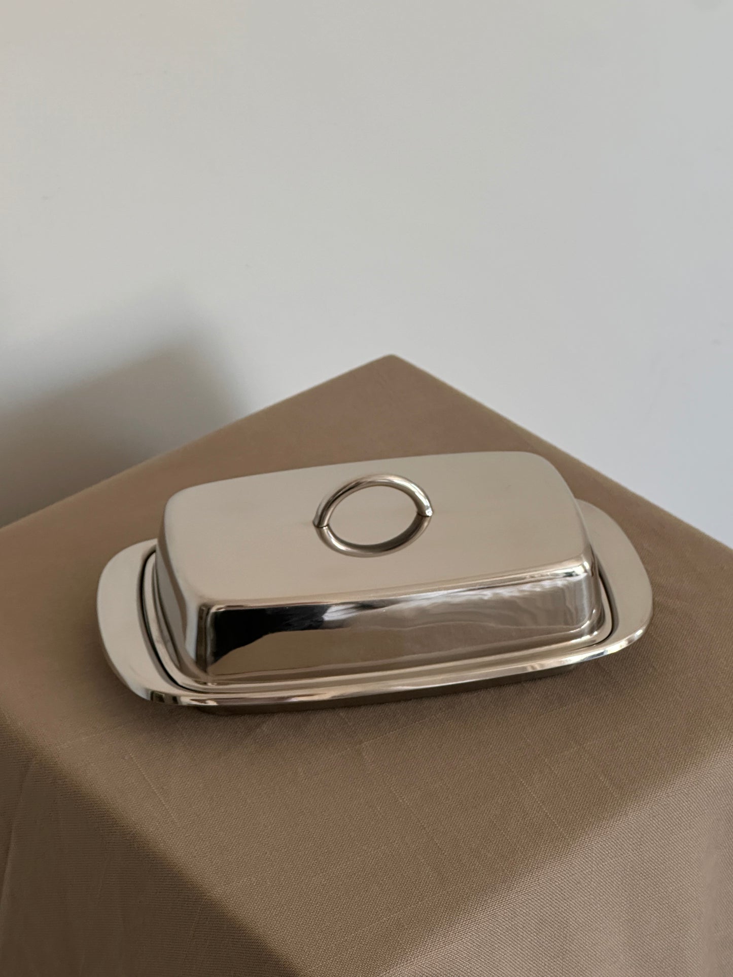 Stainless Steel Chrome butter dish