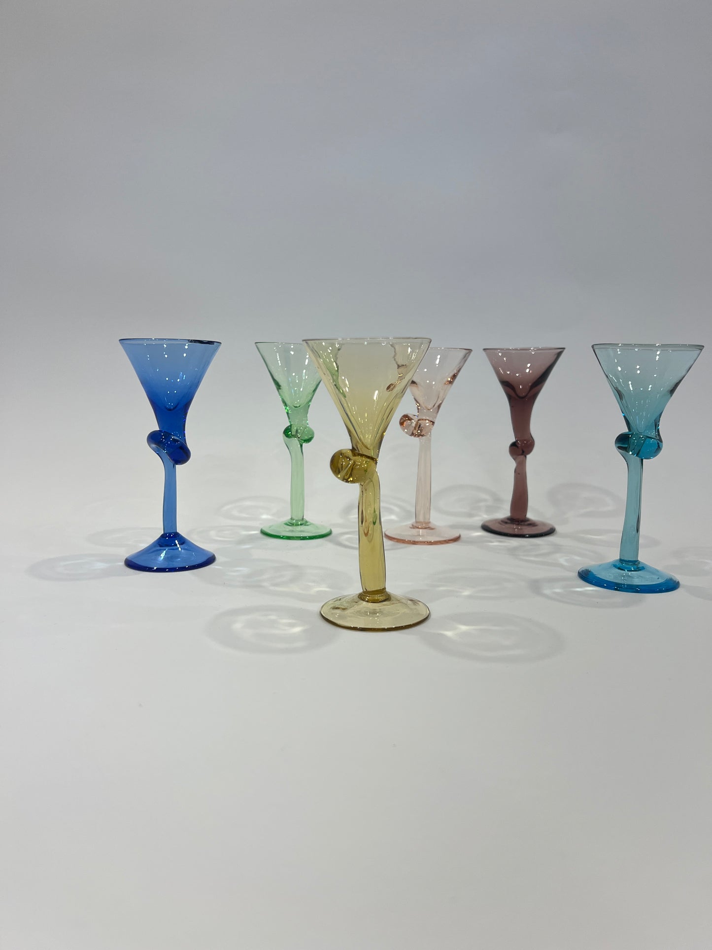 Vintage harlequin digestif set