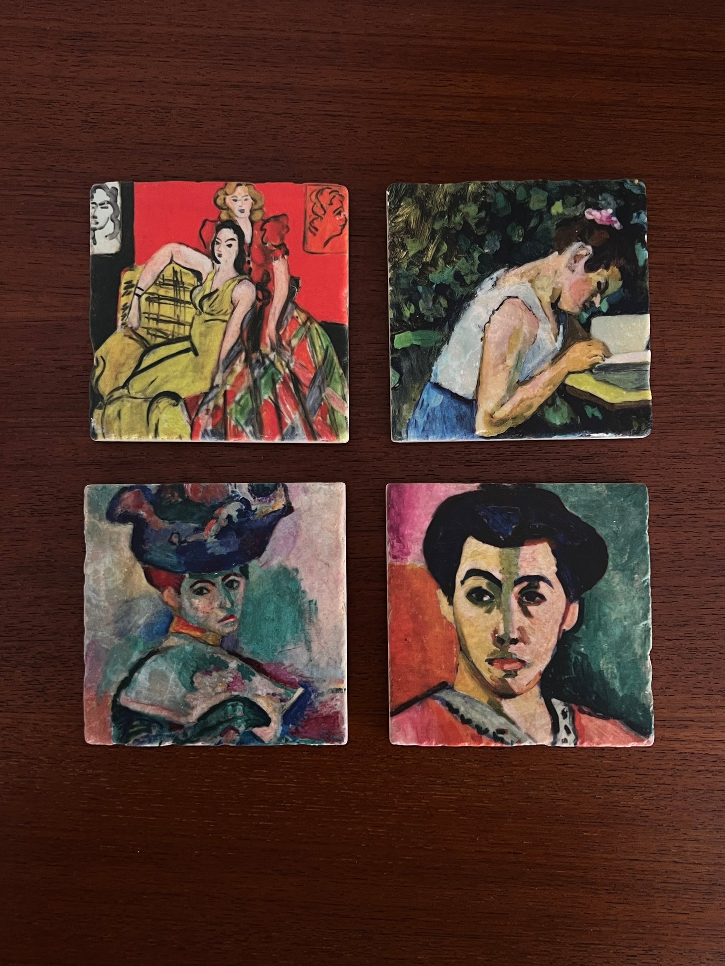 Handcrafted Italian marble Coasters (Set/4)