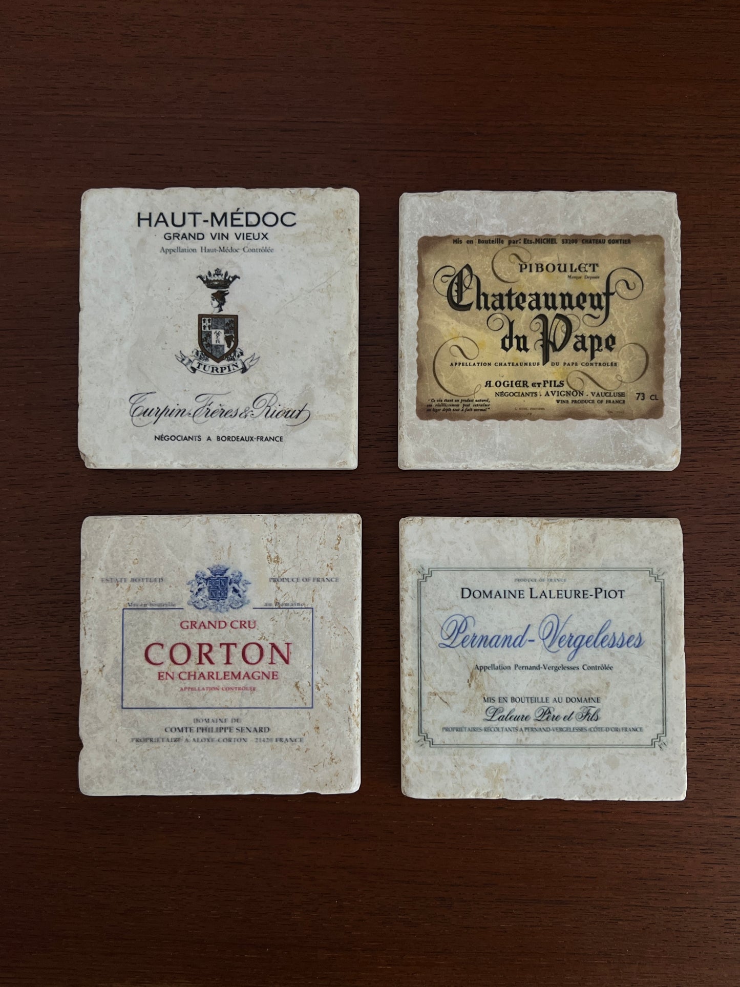 Handcrafted Italian marble Coasters (Set/4)