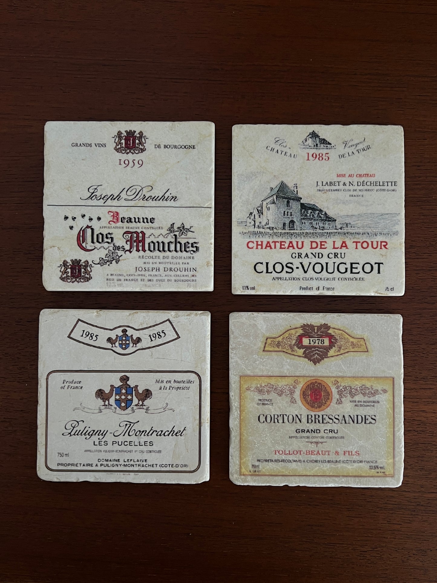 Handcrafted Italian marble Coasters (Set/4)