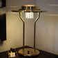 Saturn table lamp set in the style of Robert Sonneman, 1980's (set of 2)