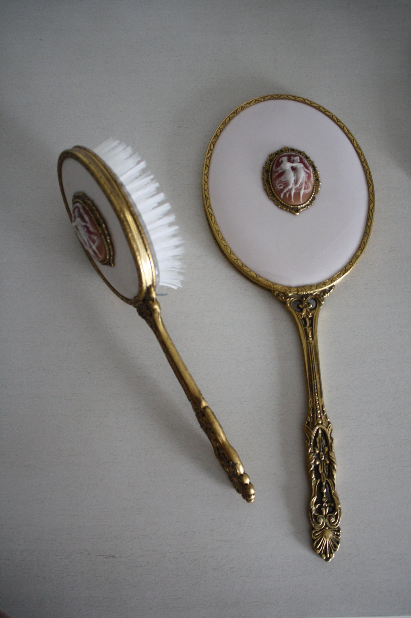 Vintage vanity Cameo dancing muse set