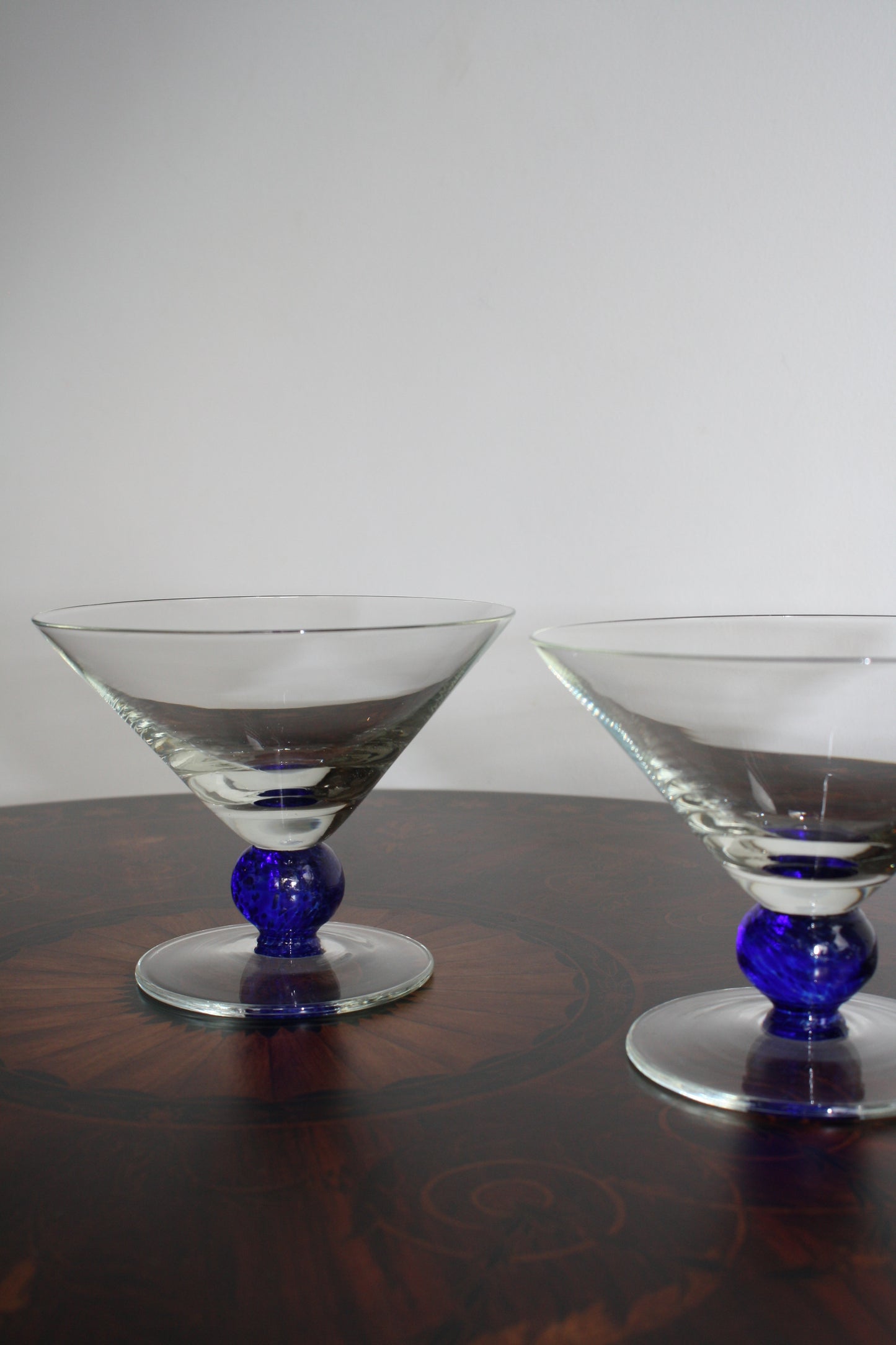 Set of vintage short cocktail glasses