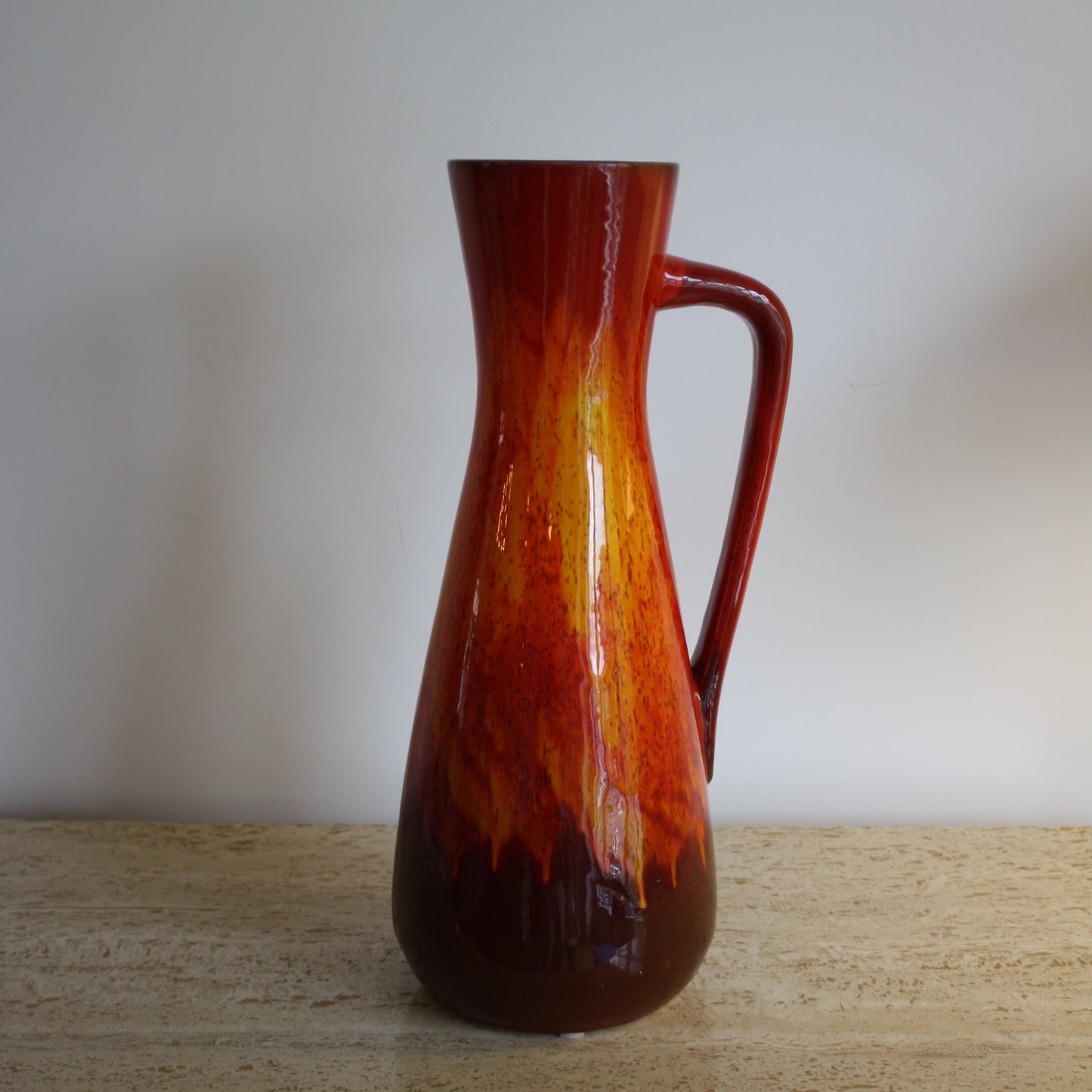 Laurentian pottery vintage lava vase