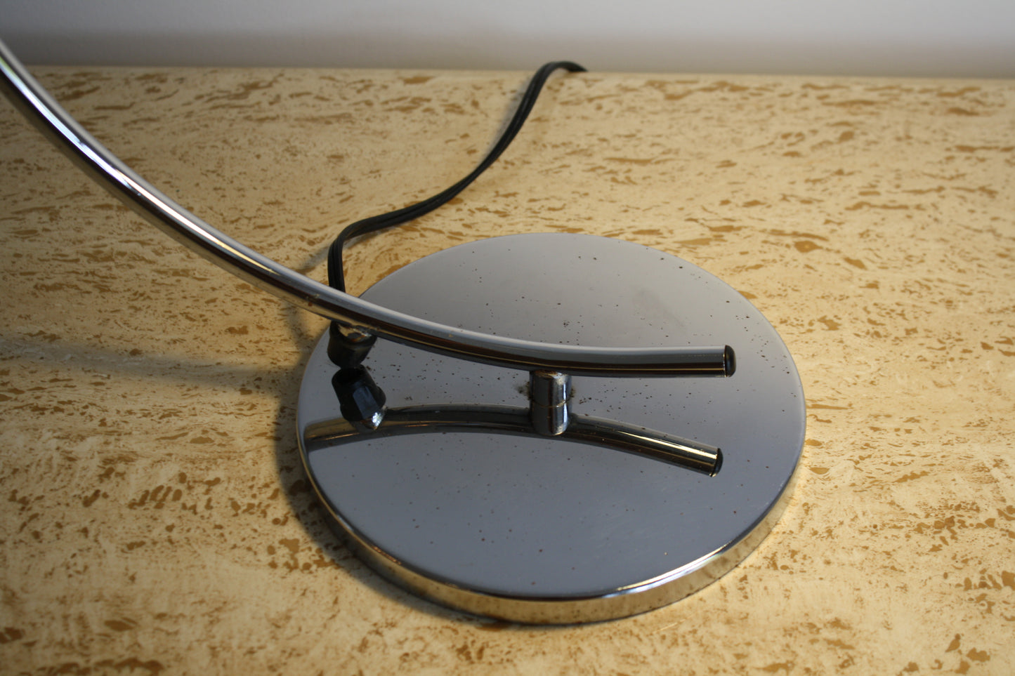 Vintage chrome desk lamp by Lumess Switzerland, 1980s