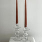 Pair of Handblown Glass Candle Holders