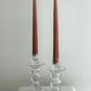 Pair of Handblown Glass Candle Holders