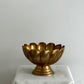 Vintage Brass Pedestal Scalloped Bowl