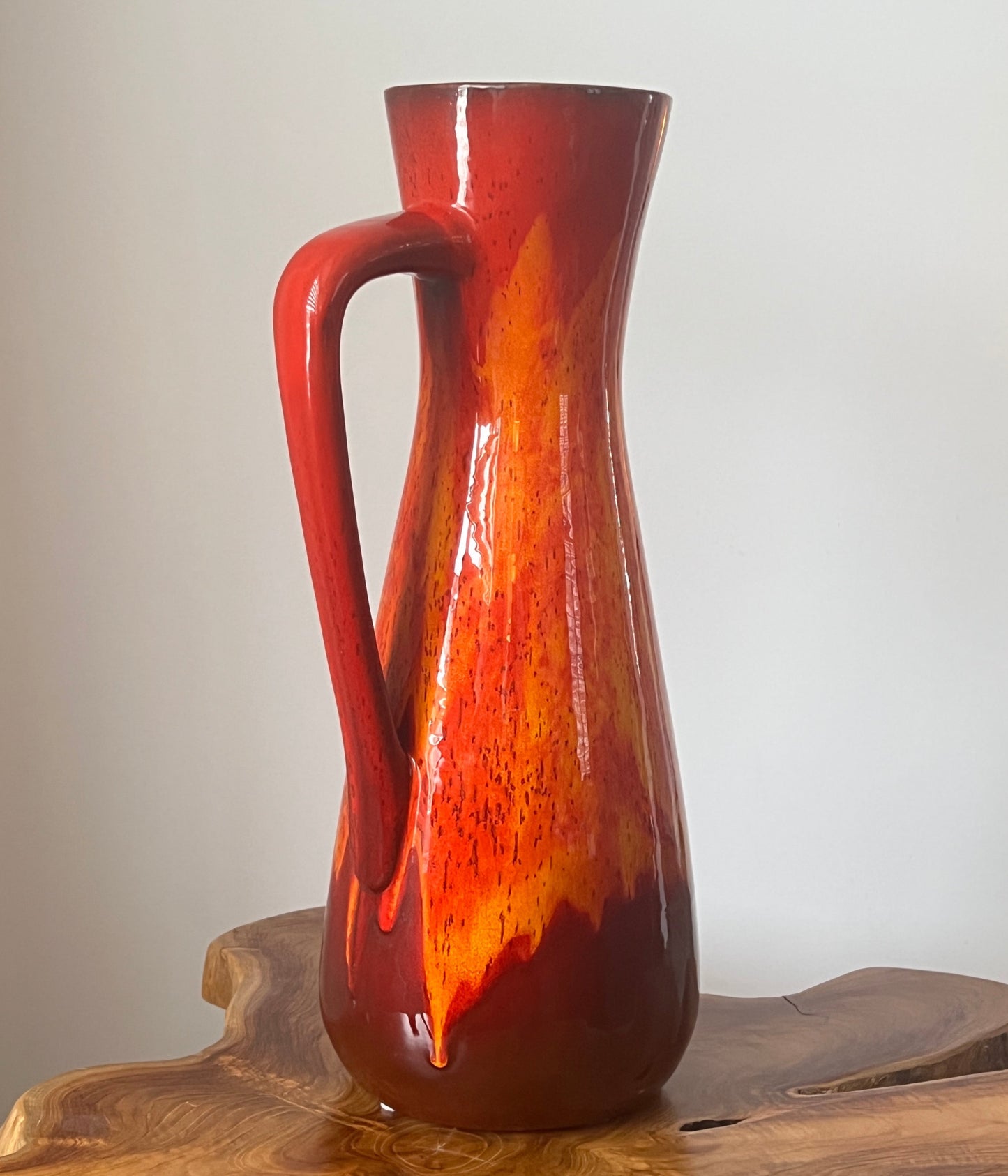 Laurentian pottery vintage lava vase