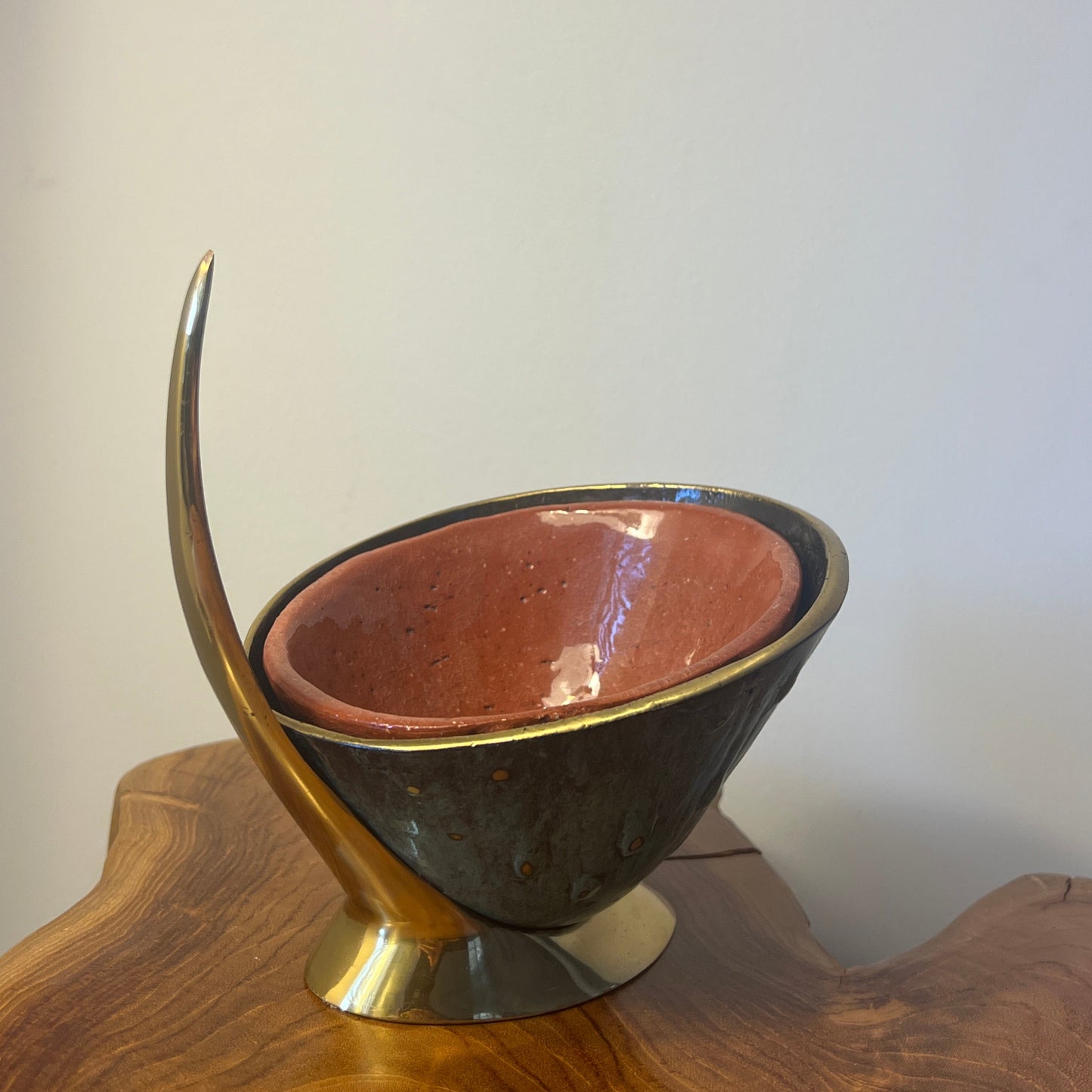 Vintage Israeli hammered brass Dayagi Catchall