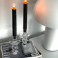 Pair of Handblown Glass Candle Holders