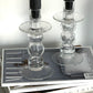 Pair of Handblown Glass Candle Holders