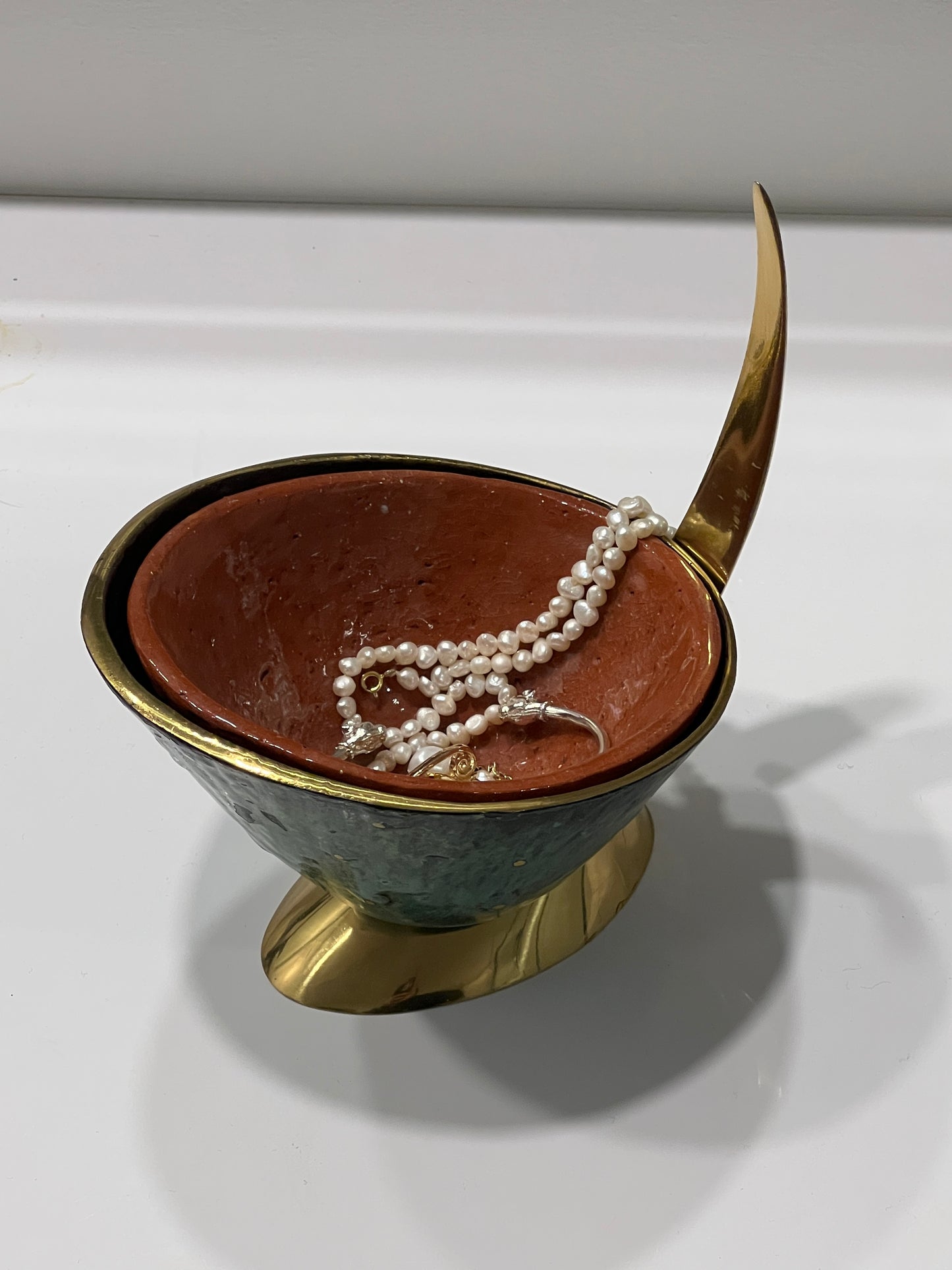 Vintage Israeli hammered brass Dayagi Catchall