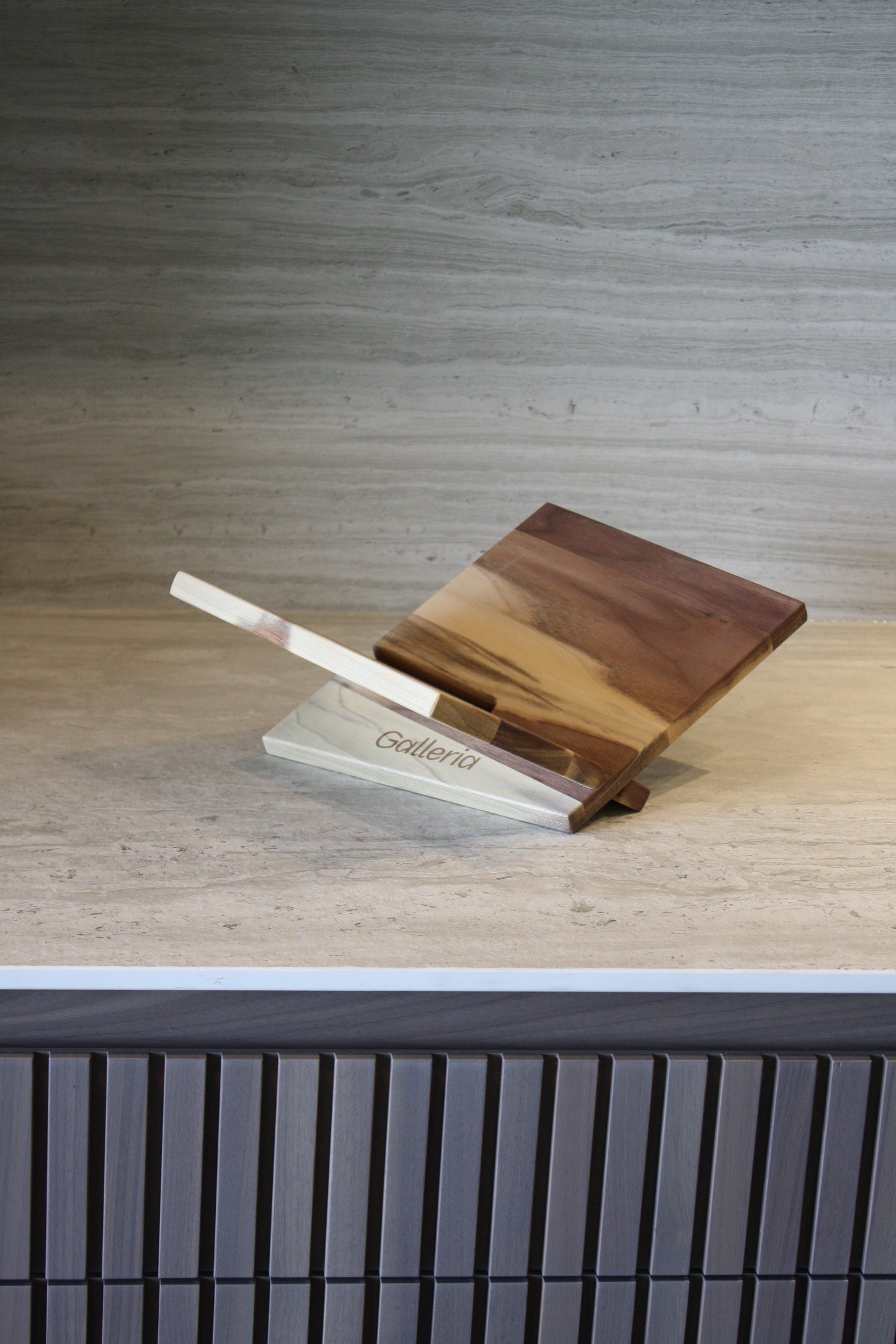 Walnut book holder