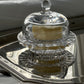 Art Deco Crystal Butter Dish and Creamer