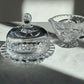 Art Deco Crystal Butter Dish and Creamer