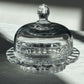 Art Deco Crystal Butter Dish and Creamer