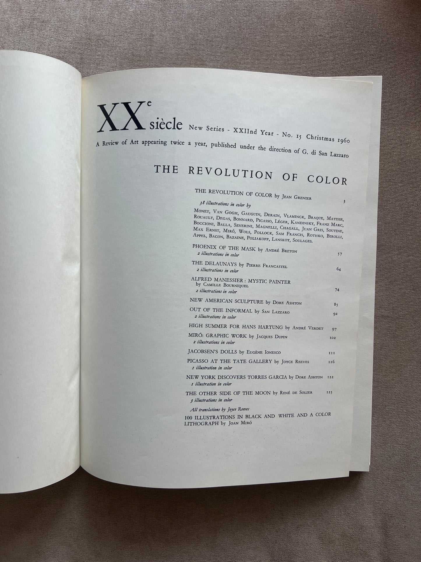 XX Siècle №15, The Revolution of Colour, 1960
