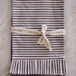 Brown & White Stripes Ruffle Kitchen Dish Towel