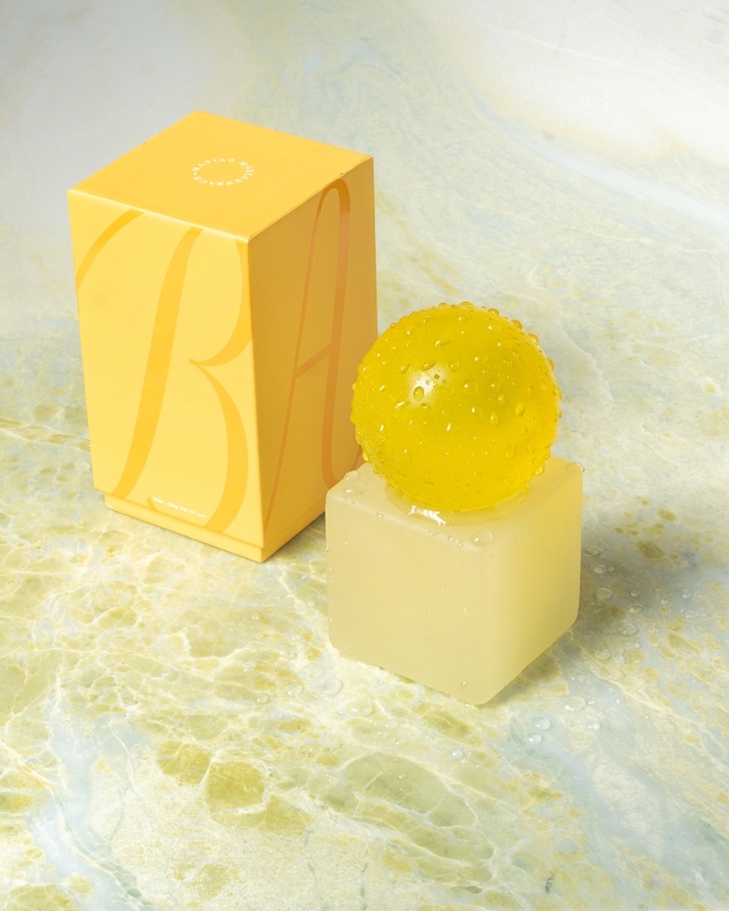 OBA soap on resin cube