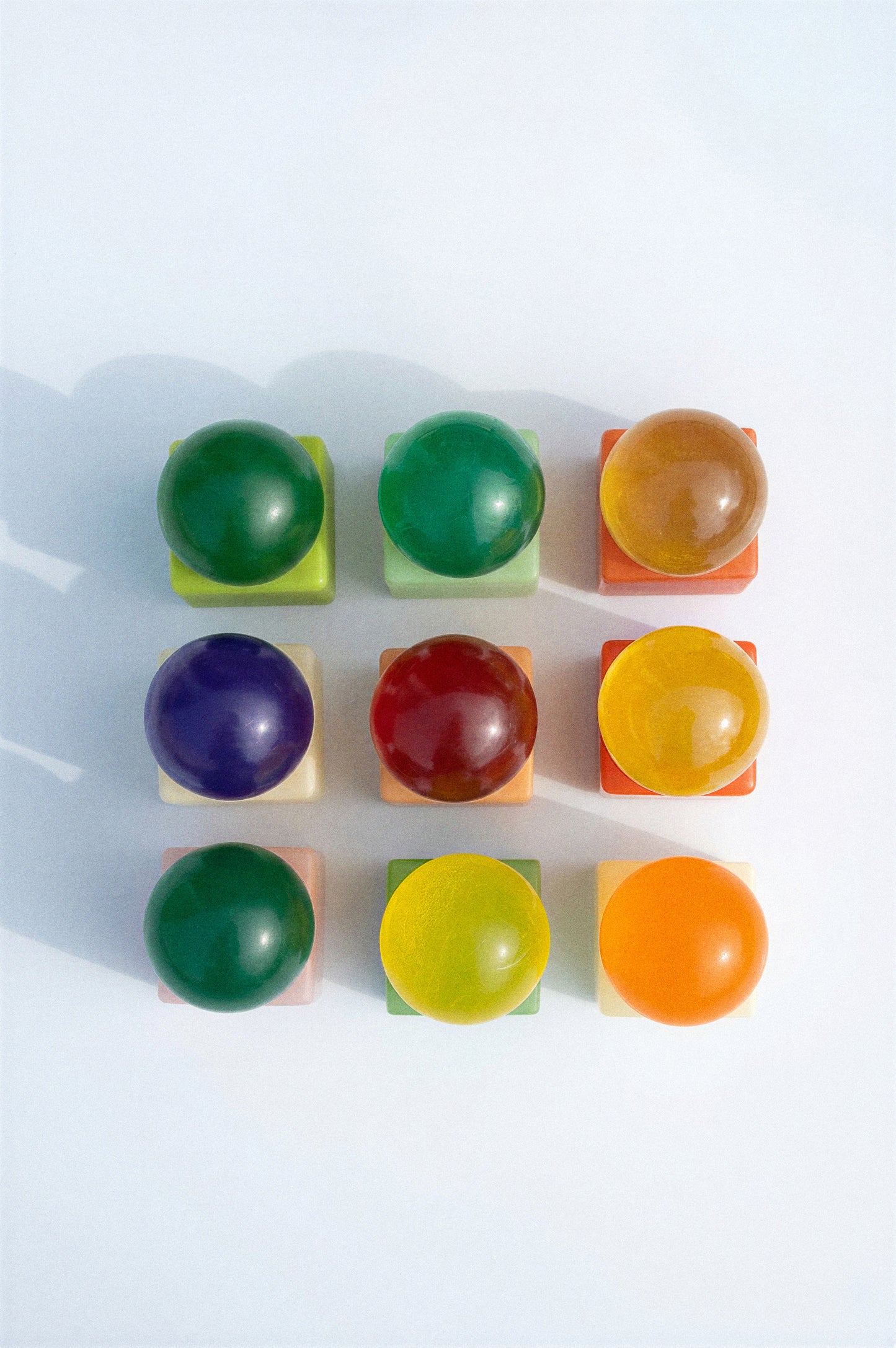 OBA soap on resin cube