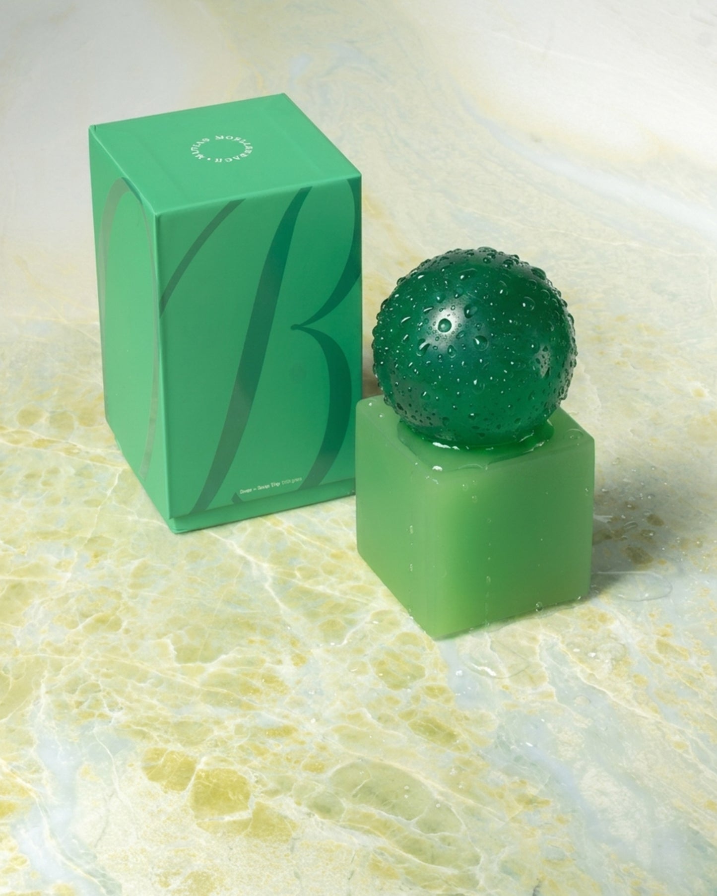 OBA soap on resin cube